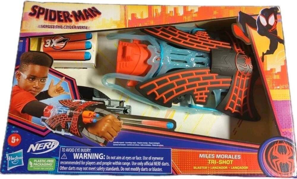 Hasbro Nerf Spider-Man Across the Spider-Verse Miles Morales Tri-Shot Blaster